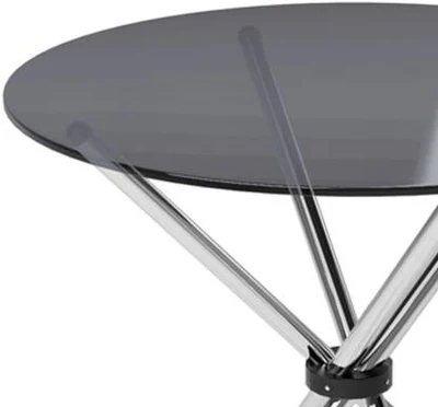 Metal SS Frame Base Center Table with Glass Top - Image 3